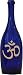 Cobalt Blue Curvy Incense Bottle Burner with Om Design
