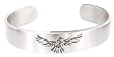 Phoenix Bird Firebird Silver Tone Pewter Bracelet