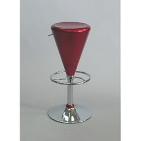 Monacco High Low Adjustable Cone Shape Bar Stool - A2086RED by Chans E Shop