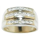 14K Mens Yellow Gold Diamond Ring 0.80 TCW