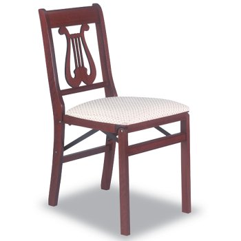 Childrens Toyshop  Kitchen & Housewares : Music Back Folding Chair 2PK - Cherry