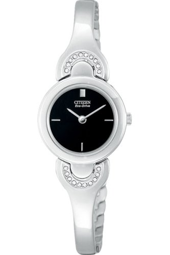 Citizen Silhouette Ladies' Swarovski Crystal - Stainless Steel - Black Face Citizen Watches , Citizen Silhouette Ladies' Swarovski Crystal - Stainless Steel - Black Face, Womens Watches, Citizen Womens Watches