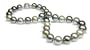 13.1 x 15.4mm multicolor black Tahitian south sea cultured pearl necklace 19"