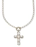 Image of Gold Plated Crystal Cross Necklet
