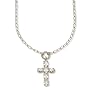 Gold Plated Crystal Cross Necklet