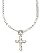 Gold Plated Crystal Cross Necklet