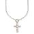 Gold Plated Crystal Cross Necklet