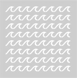 Bulk Buy: FabScraps Scapbooking (2-Pack) Plastic Stencil 8'X8' Waves DS019