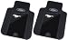 Ford Mustang Pony - 2 Pc Rubber & Carpet Floor Mats Set