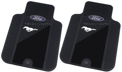 Ford Mustang Pony - 2 Pc Rubber & Carpet Floor Mats Set