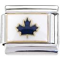 Blue MAPLE LEAF Italian Charm
