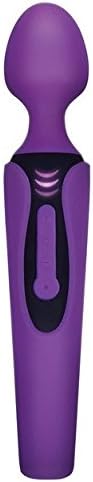 New Silicone 7 Function Rechargeable Premium Body Wand Massager + Includes a Free I.E. Aromatherapy Massage Oil 4oz