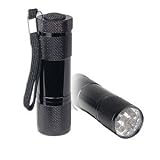 9 LED Aluminum Portable Flashlight (Black)