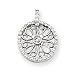 14k White Gold Diamond Filigree Pendant