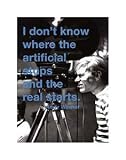 ポスター アンディ ウォーホル I don't know where the artificial stops and the real starts
