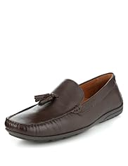 Collezione Leather Tassel Slip-On Shoes