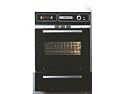 Summit TTM7212DK 24 Single Gas Wall Ove, Broiler Door, Electronic Ignition, Clock, Timer - Black
