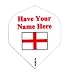White St George Flag Personalised Dart Flights X 10 Sets CKN45