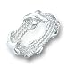 Women's Band Style NoStone Rhodium Ring, Size: 5-10