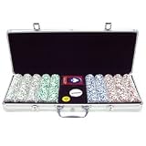 Poker Chip Set with Aluminum Case: 500 Chips