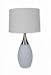 White and Silver Finished Table Lamp with Night Light