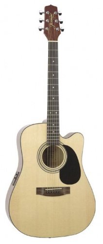 MusicalInstruments: Jasmine by Takamine ES45C Dreadnought Cutaway Acoustic Electric Guitar