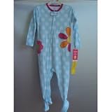 Carter's Girls One-piece Footed Cotton Sleeper Blue Polka Dot