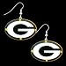 Set of 2 Green Bay Packers Flashing Earrings - NFL Football Fan Shop Sports Team Merchandise
