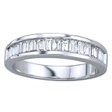 1/4 Carat Baguette Diamond Sterling Silver Wedding / Anniversary Channel Ring(size 7)