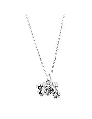 Sterling Silver Three Dimensional Pair of Roller Skates Necklace