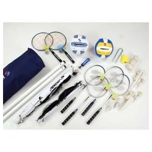 Badminton - Volleyball Deluxe Set with BONUS Shuttle Smash Set by 