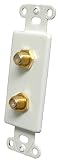 PRO-WIRE IW-2FG F-CONNECTOR JACK PLATE (WHITE)