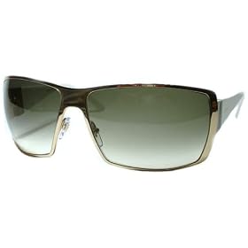 Gucci Sunglasses 1821 S 0BKZ 0Y, Shiny Gold + White Frame Grey-Green Gradient Lenses