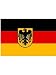 Deutschland mit Wappen Autofahne