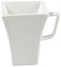 Quadra White Porcelain 220ml Square Mug