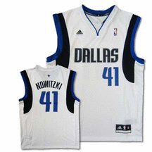 NBA Men's Dallas Mavericks Dirk Nowitzki Revolution 30 Home Replica Jersey (White, Large)