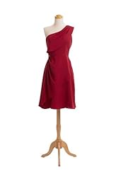 Short One Shoulder Chiffon Bridesmaid Dress/Wedding Party Dress 