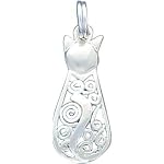 sterling silver cat charm