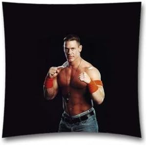 Cotton Linen Pillow Sham, John Cena Wwe Man Decorative Cushion Cover, 18 X 18 Inches Throw Pillow Case
