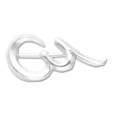 Rhodium-plated Tailored Twister Pin