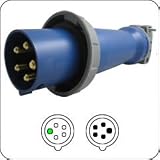Hubbell HBL5100P9W AC Plug IEC60309 5100P9W Male IEC 309 Pin& Sleeve