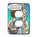 Londons Times Funny Medicine Cartoons - Pane And Small Family In My Back - Light Switch Covers - 2 plug outlet cover