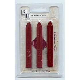 3x RED SEALING WAX STICKS WICKS FOR POSTABLE WAX SEALS