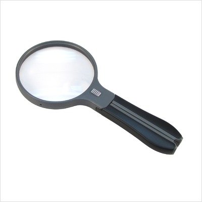 Carson MagniFree 2x Split-Handle Magnifiier with 3.5x Spot Lens and Neck Cord Color: Black