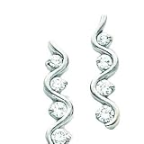 14kw AA Diamond Journey Earring