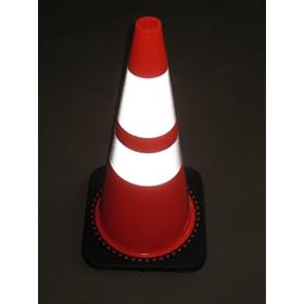 28" Orange Traffic Cones w/ 4" & 6" 3M Reflective Collars