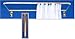 D-shaped Shower Rod Set w/ Ceiling Brace - Polished Brass w/clearcoat