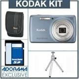 IMAGE OF Kodak EasyShare M552 Digital Camera Kit - Blue Grey - with 4GB SD Memory Card, Camera Case, Table Top Tripod,