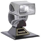 Sunpak PZ40X II, Power Zoom Digital Flash for Konica- Minolta TTL and ADI Maxxum i Series Cameras, Guide Number 120, ISO 100/Feet @ 80mm Setting – Silver.