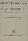 Gesamtausgabe. 4 Abteilungen: Gesamtausgabe 2. Abt. Bd. 45: Grundfragen der Philosophie. Ausgewählte "Probleme" der "Logik" (Wintersemester 1937/38)